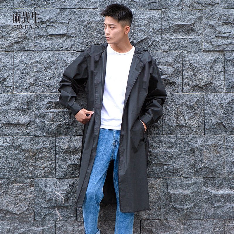 机车时尚雨披 骑行男女电瓶车雨披 户外徒步雨衣 旅游eva雨衣成人细节图