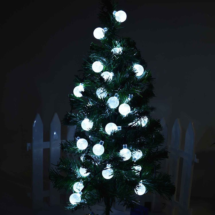太阳能灯串LED气泡珠圆珠串灯户外圣诞节日装饰led彩灯详情图2
