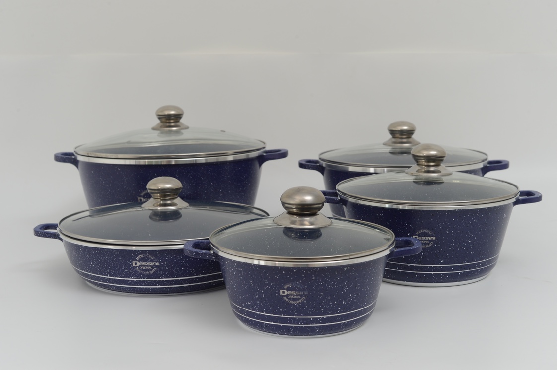 The pot is blue