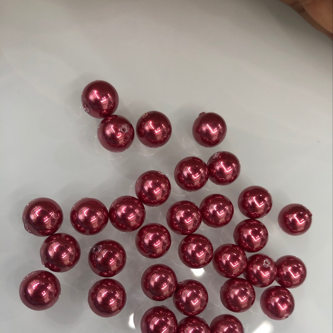 10m单孔石榴红仿贝珠 恒阳珠饰 饰品配件 DIY网红爆款