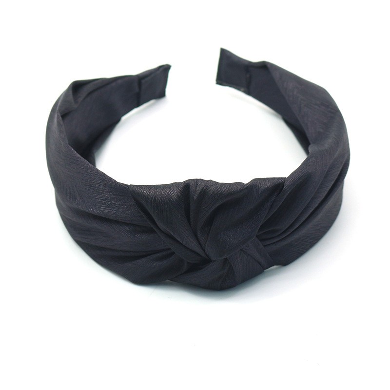Korean autumn and winter new headband fashion fabric middle knot hair accessory, ladies' hairpin wide border smooth hair accessory detail image 6