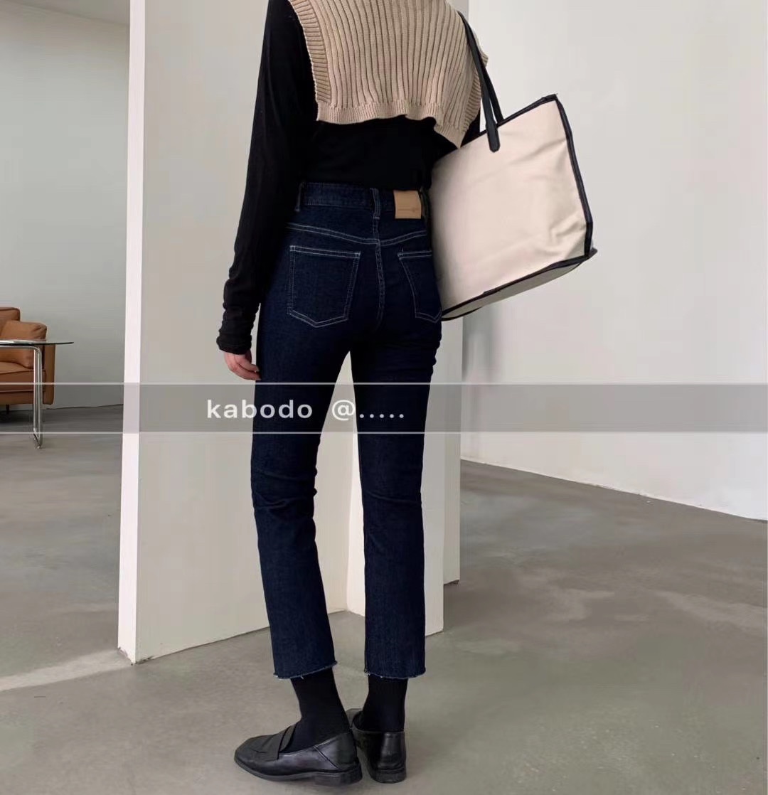 大码牛仔裤实物图