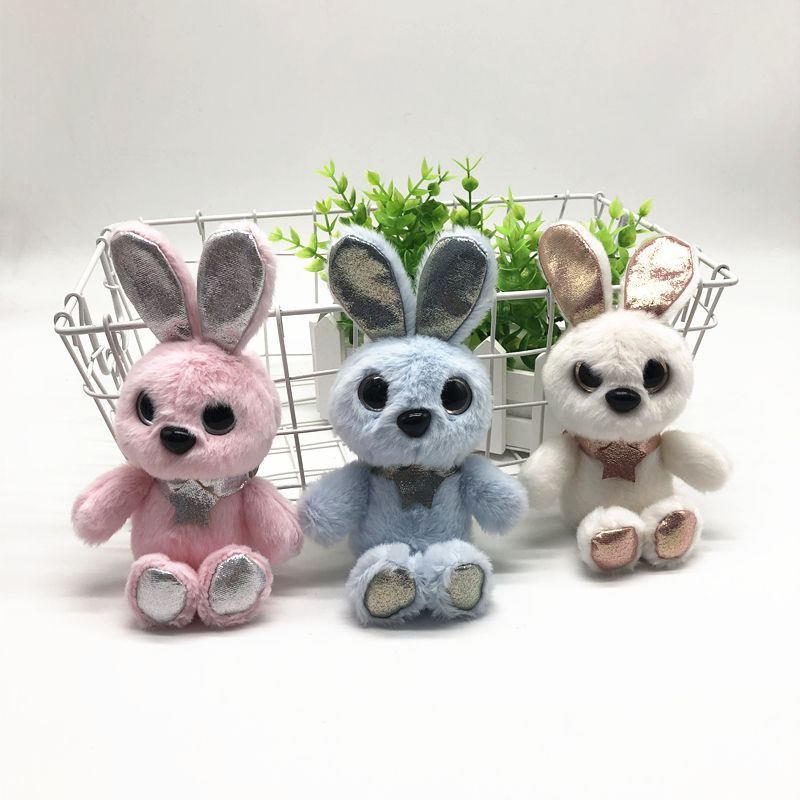 Cute angel fairy rabbit plush toy keychain bunny pendant couple pendant grab machine doll doll