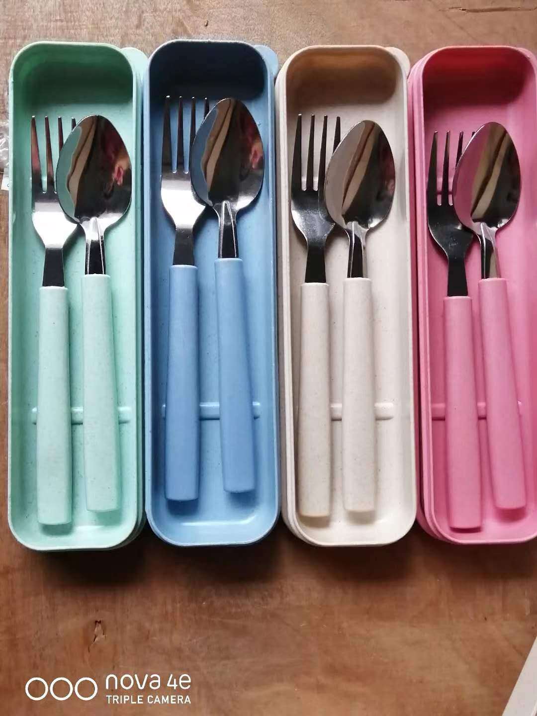 一勺一叉 麦秆盒