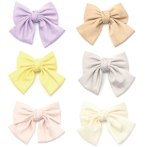 New female Internet celebrity Korean ribbon large bow pearlescent hair clip spring clip sweet and fresh top clip
