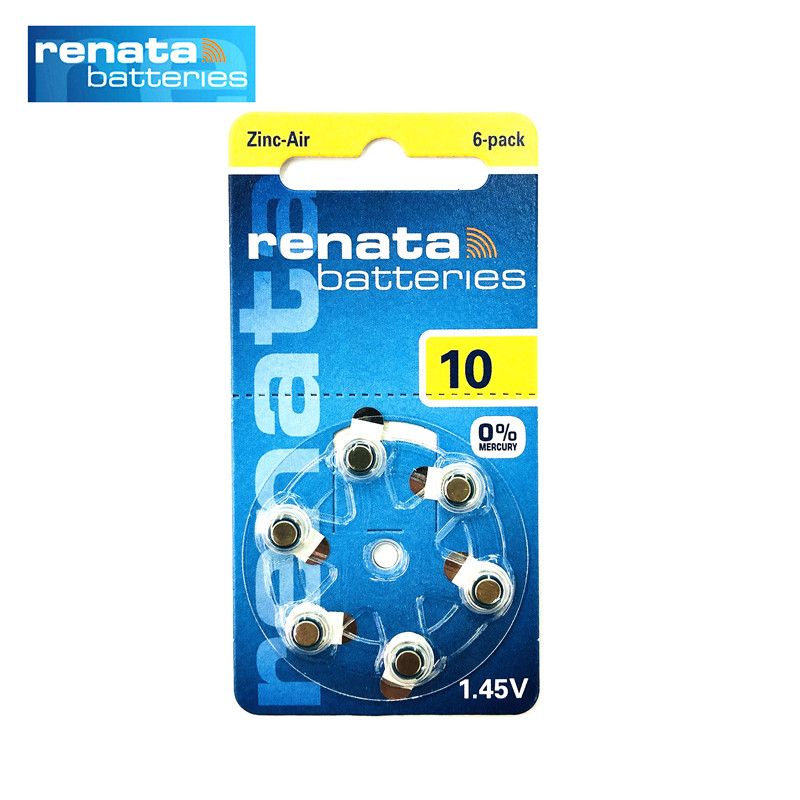 瑞士Renata 雷纳塔锌空气电池 助听器电池1.45V  ZA10