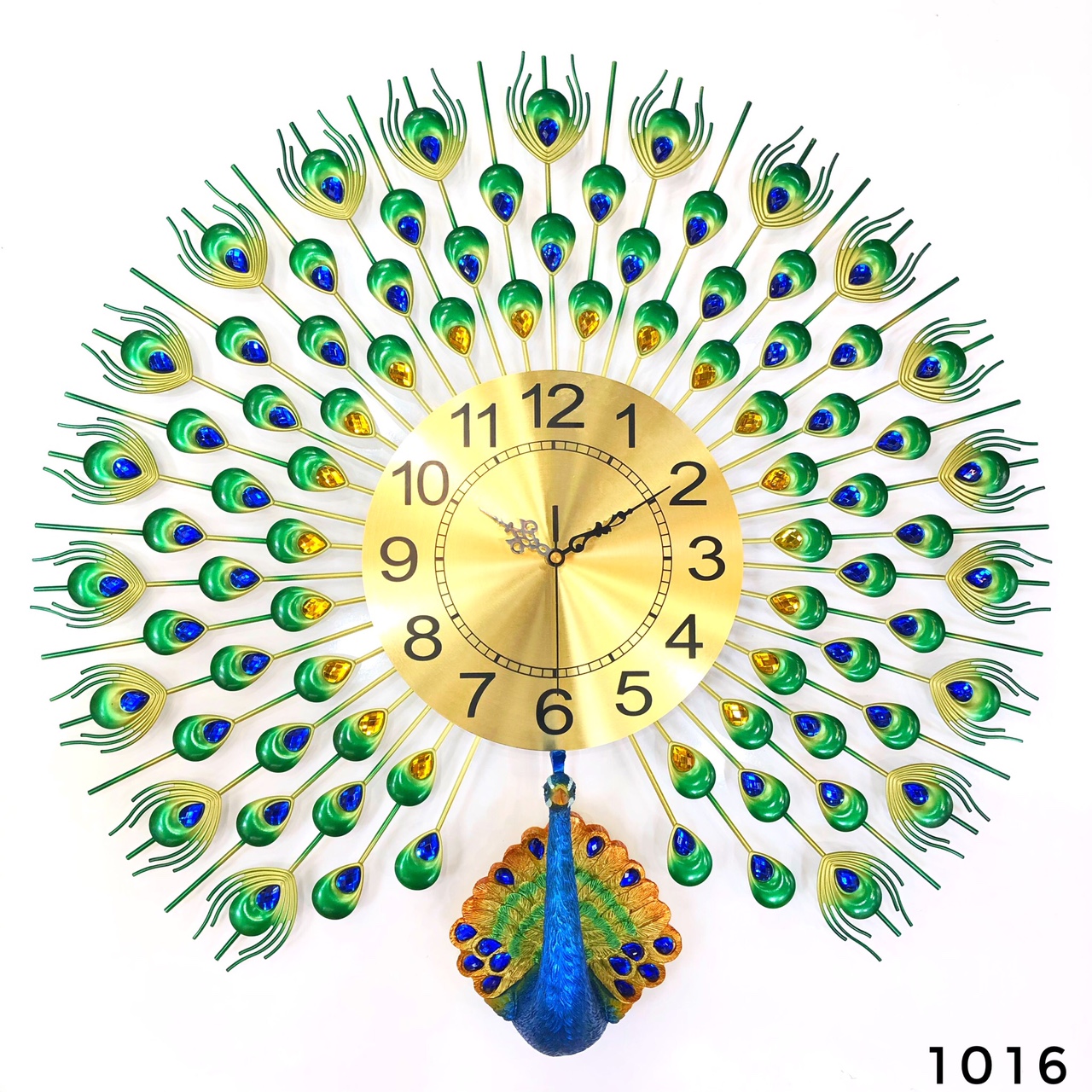 钟表孔雀挂钟客厅家用时尚北欧简约创意静音石英钟表挂墙时钟