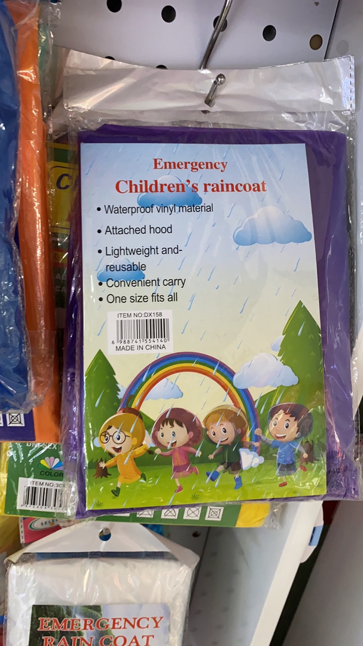 Factory direct sales of disposable children's pullover raincoats