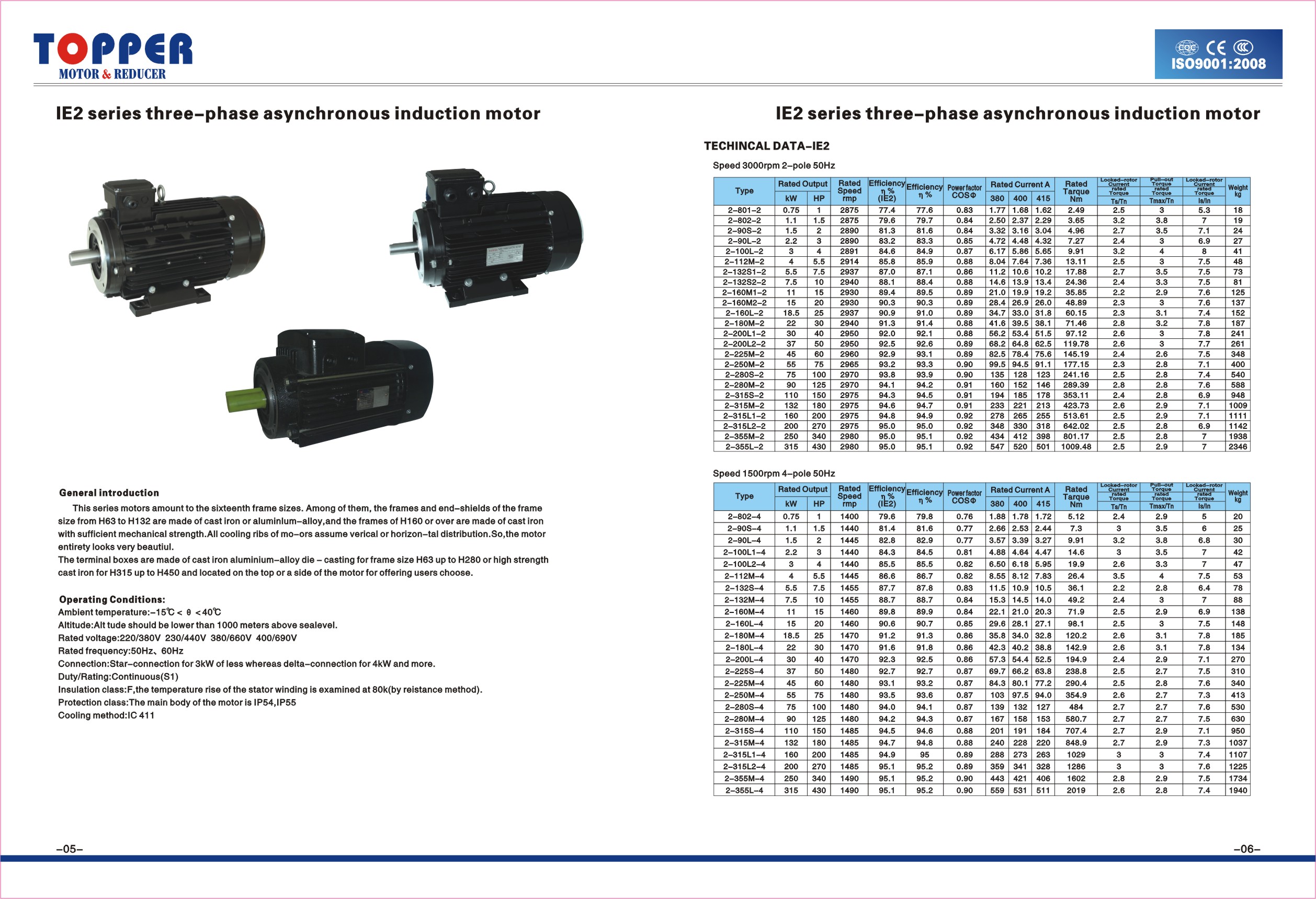 The motor is specially provided