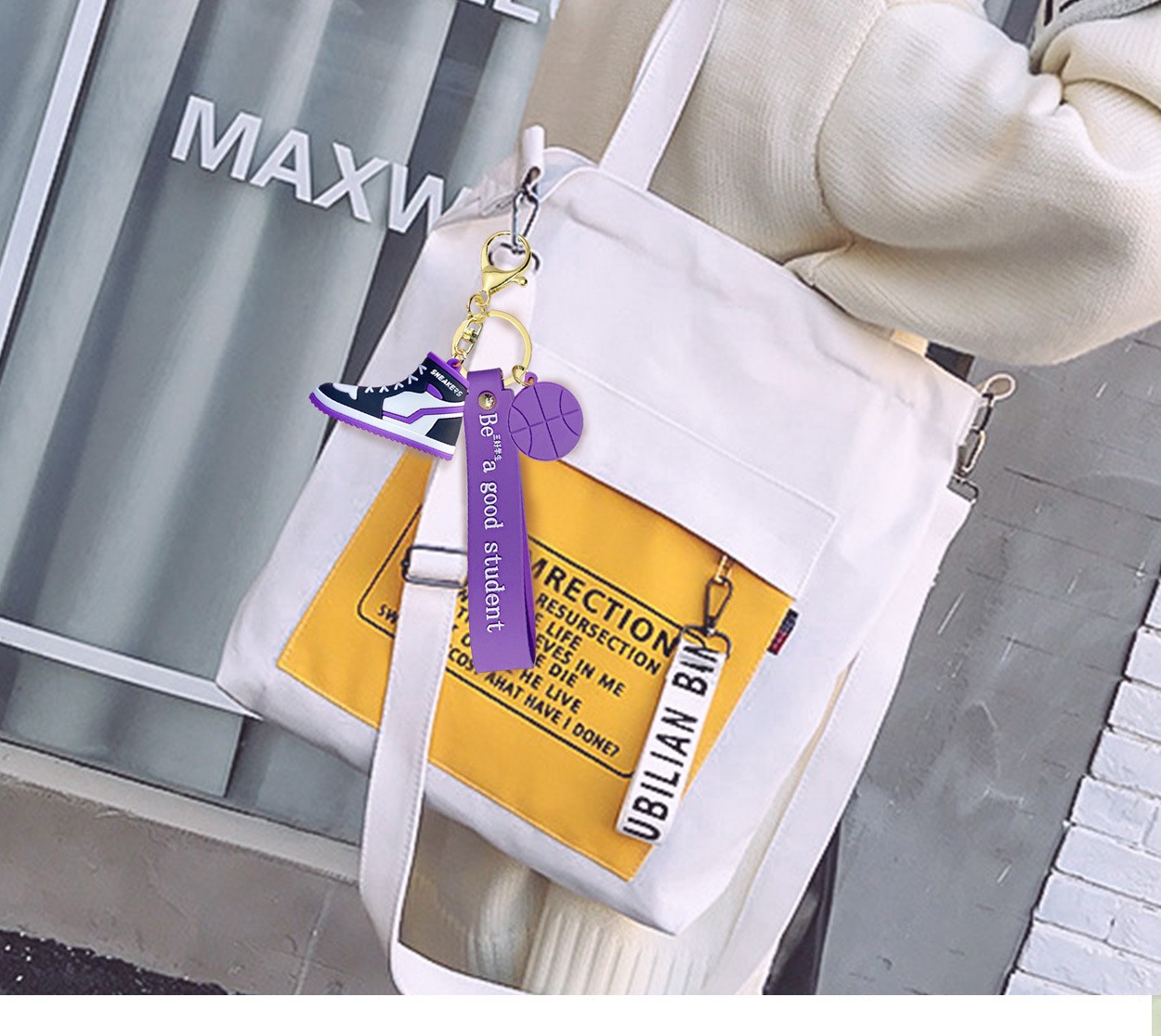 Creative and cool sneaker rope buckle, popular keychain pendant, PVC shoe pendant, personalized men's and women's bag pendant detail image 13