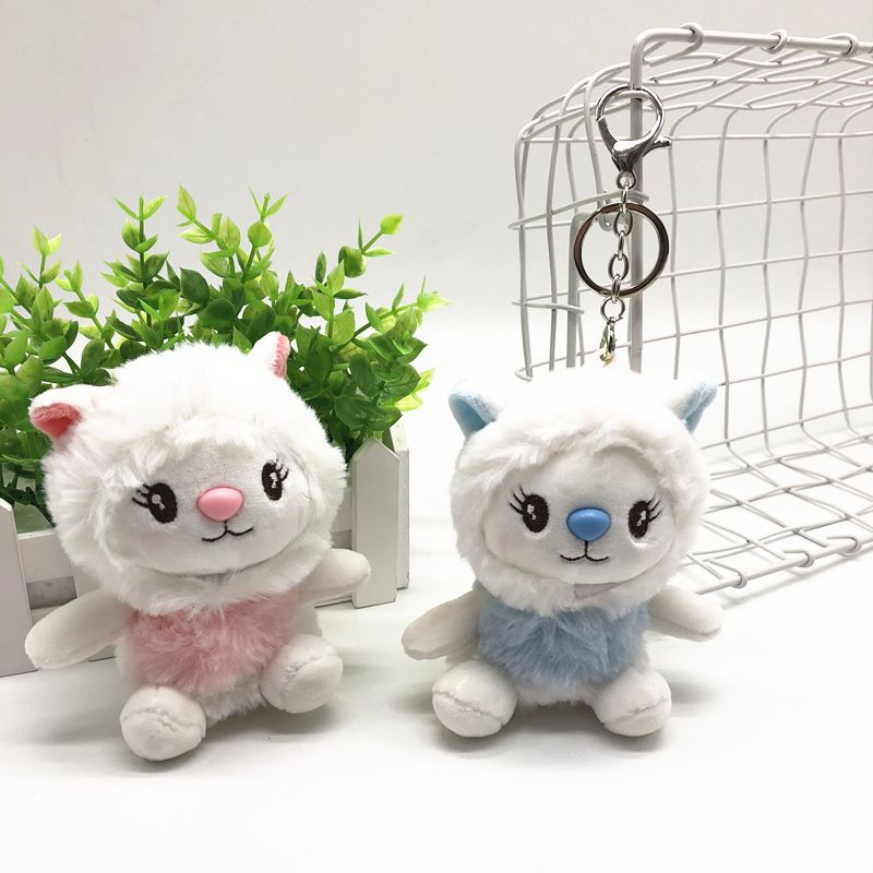 Cute sweet sweet cat plush toy key chain Cat pendant children's school bag pendant fine doll