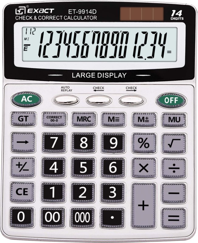 Eirate ET-9914D solar calculator for office finance and accounting purposes