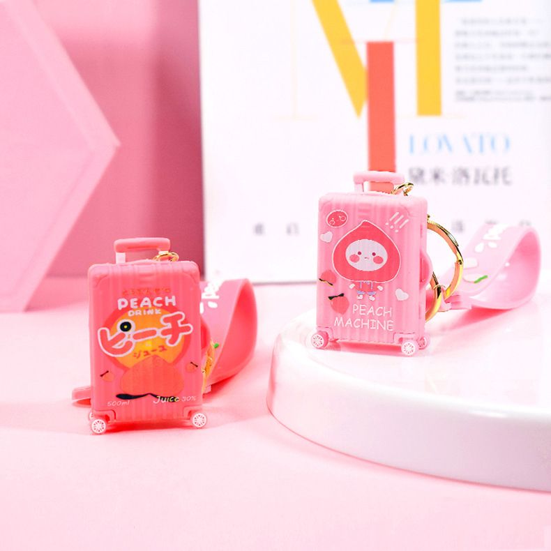 Peach/Shiba Inu suitcase keychain, creative and personalized, fashionable and cute bag pendant for Japanese and Korean men and women, mini Specification image