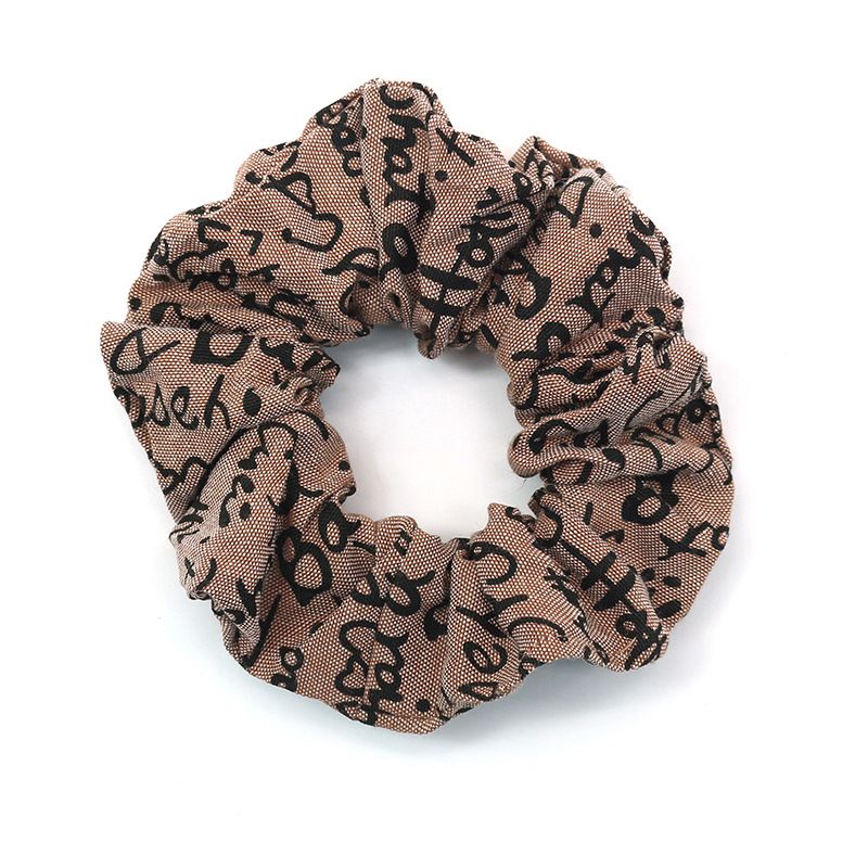 Korean Internet celebrity French oversized letter large intestine circle fairy fabric hair tie, hair tie, bun hair band, super fairy-like Specification image