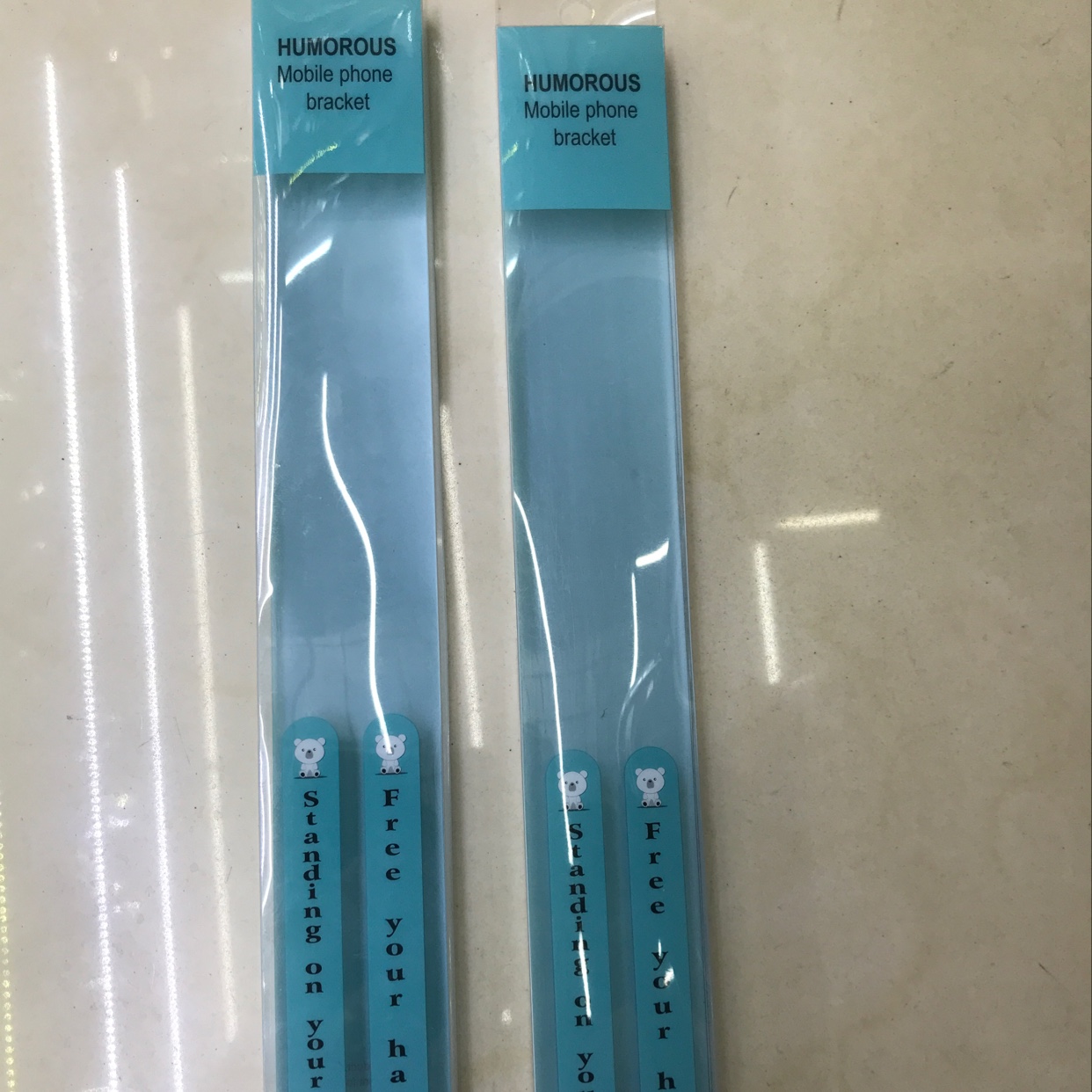 PVC手机支架彩印包装