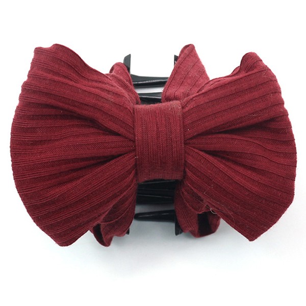 A new Korean-style women's fashionable and simple fabric bow grab clip that is versatile for daily use and a retro Korean-style hair clip accessory detail image 8