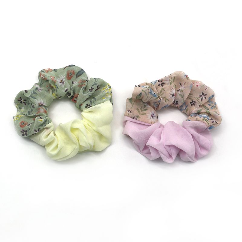 Korean sweet and cute girl's InS-style big intestine hair band, retro French simple hair tie, hair band and hair accessory details Picture