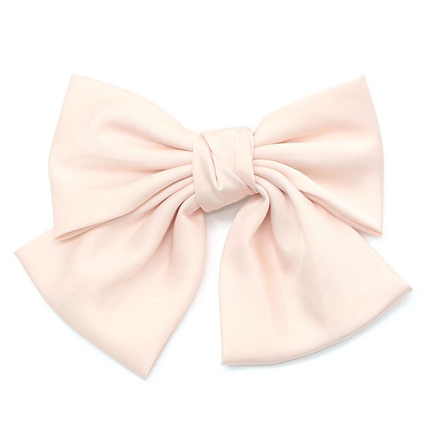 New female Internet celebrity Korean ribbon large bow pearlescent hair clip spring clip sweet and fresh top clip detail image 3