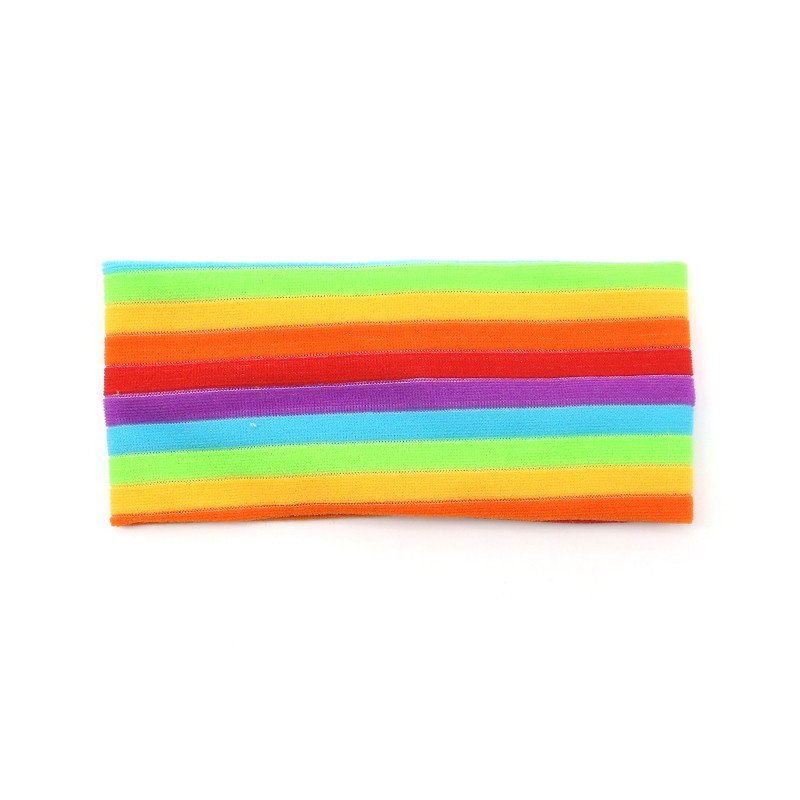 Rainbow knitted hair band, popular headscarf, face wash hair band, fashionable and versatile, outdoor running headband, yoga hair accessory detail image 4