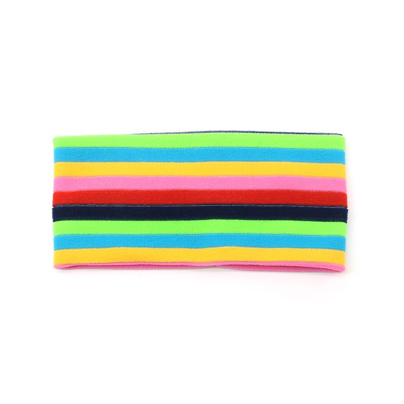Rainbow knitted hair band, popular headscarf, face wash hair band, fashionable and versatile, outdoor running headband, yoga hair accessory Specification image