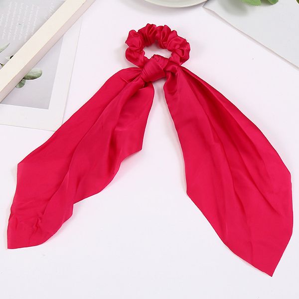 Korean InS-style retro French satin striped hair band, popular large intestine hair tie, hair tie and hair accessory Application Scenario