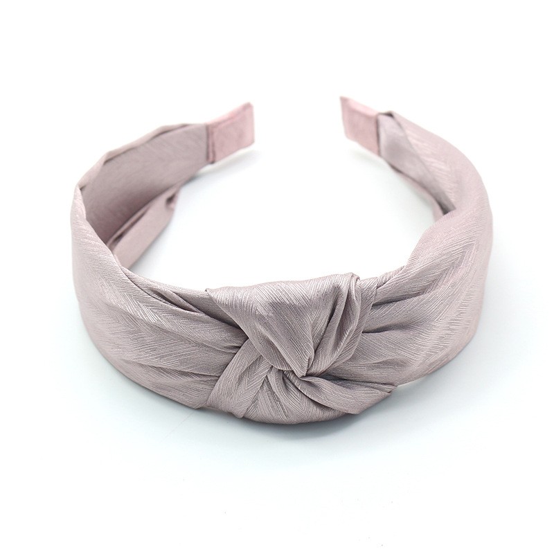 Korean autumn and winter new headband fashion fabric middle knot hair accessory, ladies' hairpin wide border smooth hair accessory detail image 3