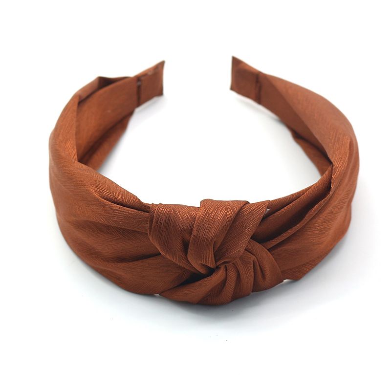 Korean autumn and winter new headband fashion fabric middle knot hair accessory, ladies' hairpin wide border smooth hair accessory Specification image