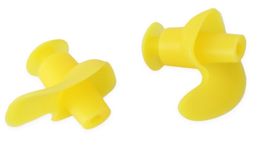 厂家直销花型耳形硅胶耳塞 游泳配件批发NC6花型耳塞 黄色详情图2