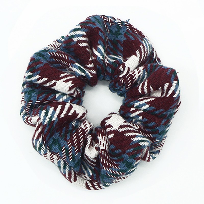 韩国新款IU同款呢料肥大肠圈发圈 简约丸子头扎马尾发尾头绳发饰详情图3