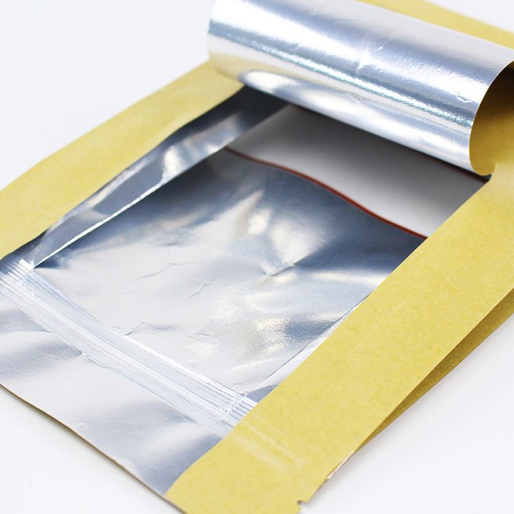 Spot Frosted Window Eight Edge Kraft Paper Bag Nut Food Bag Aluminized Self-Sealing Bone Bag Custom Logo Application Scenario