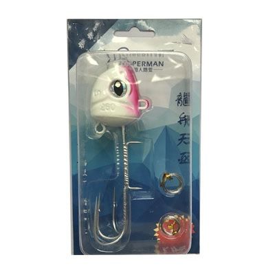 Superman with hook Lua Tien Tien big glow-lit lead tien Tien killer fish in the ocean fishing for strong hooks Application Scenario