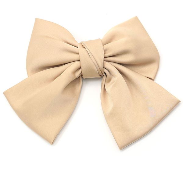 New female Internet celebrity Korean ribbon large bow pearlescent hair clip spring clip sweet and fresh top clip details Picture