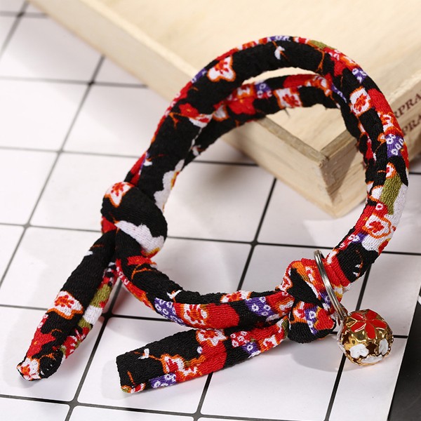 可定制日本和风系列简约民族风可爱宠物通用项圈带铃铛饰品批发详情图2