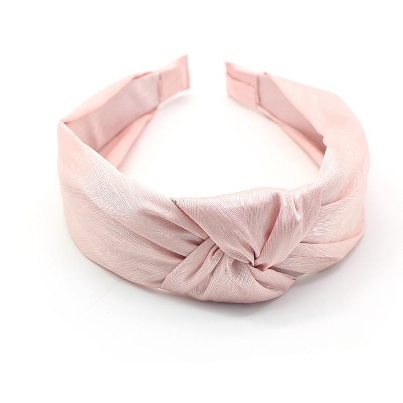 Korean autumn and winter new headband fashion fabric middle knot hair accessory, ladies' hairpin wide border smooth hair accessory detail image 4