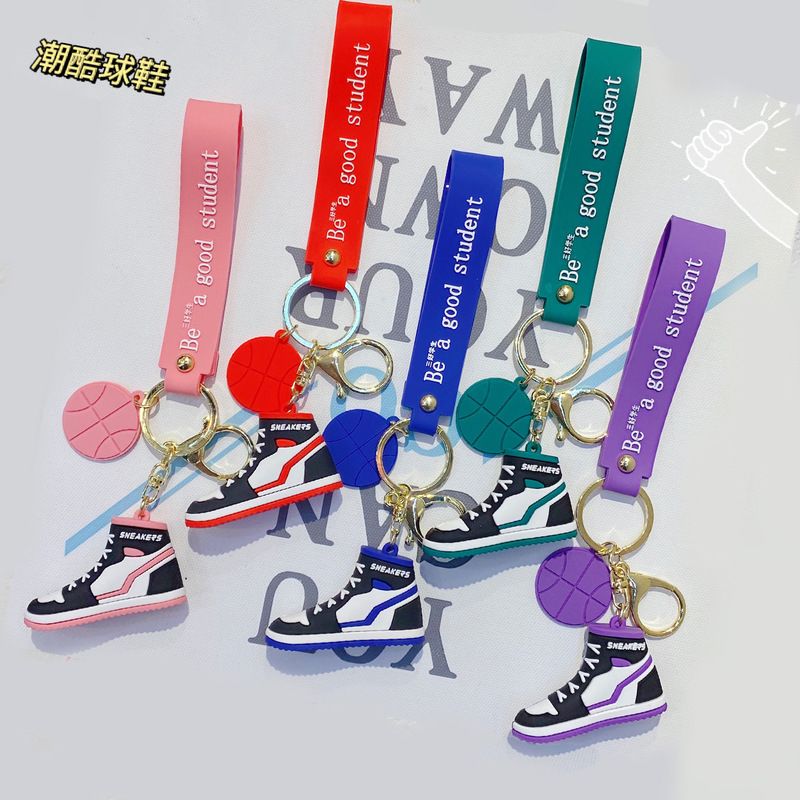Creative and cool sneaker rope buckle, popular keychain pendant, PVC shoe pendant, personalized men's and women's bag pendant details Picture