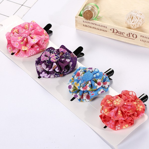 Wholesale of Japanese Japanese-style series new fashionable flower hair clips, women's headwear, and edge hair clips available for customization detail image 1