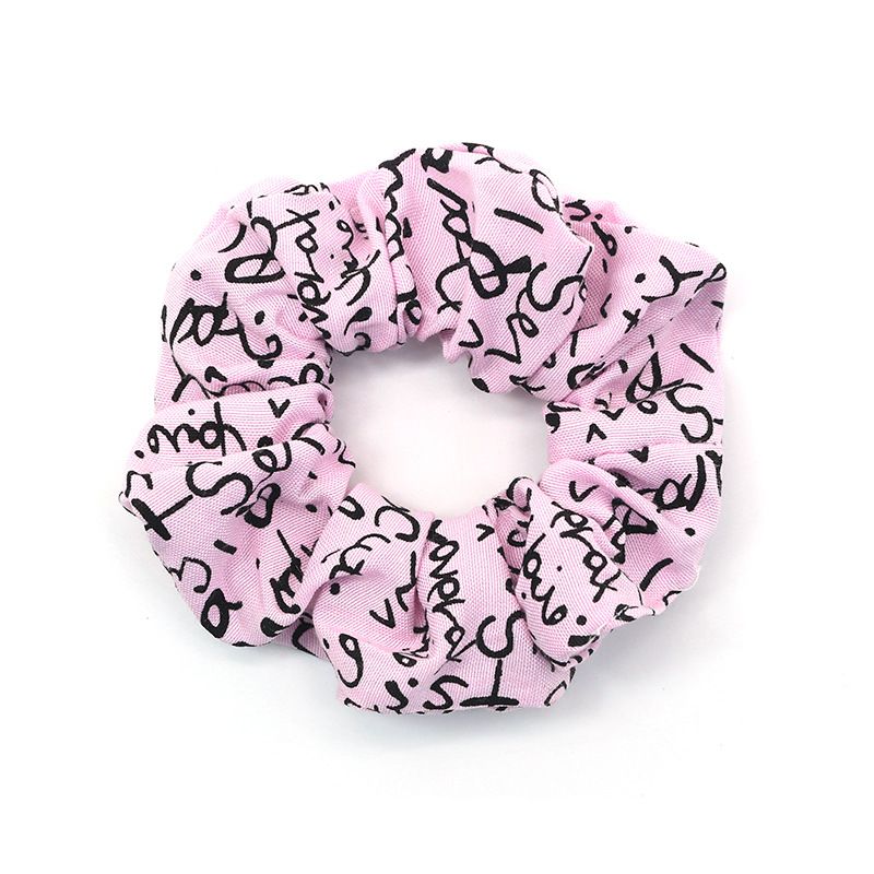 Korean Internet celebrity French oversized letter large intestine circle fairy fabric hair tie, hair tie, bun hair band, super fairy-like Application Scenario