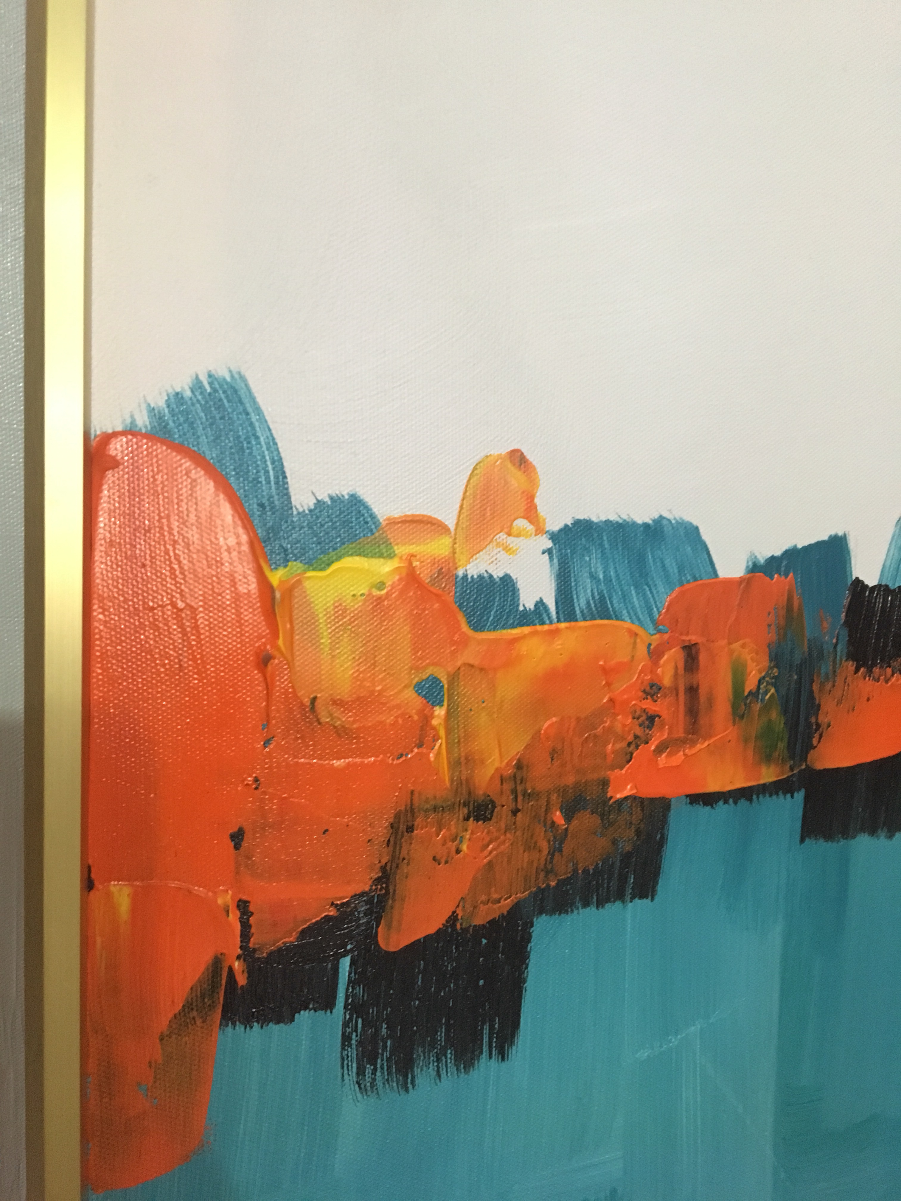 酒店宾馆挂画现代简约抽象油画卫生间挂画产品图