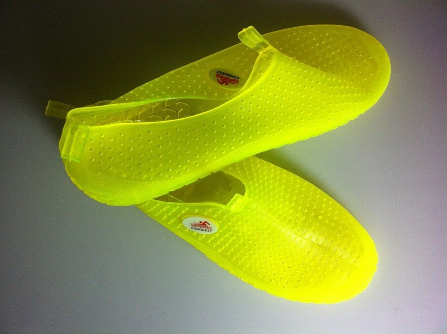 厂家直销 搏路潜水鞋 沙滩鞋 透明水晶鞋 游泳鞋BL088黄色34码详情图1