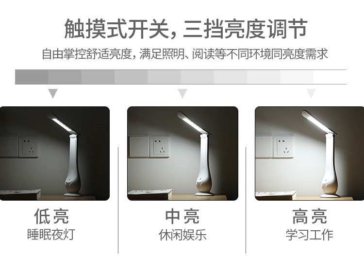 保视力护眼可充电LED台灯学习儿童书桌大学生宿舍卧室详情图5