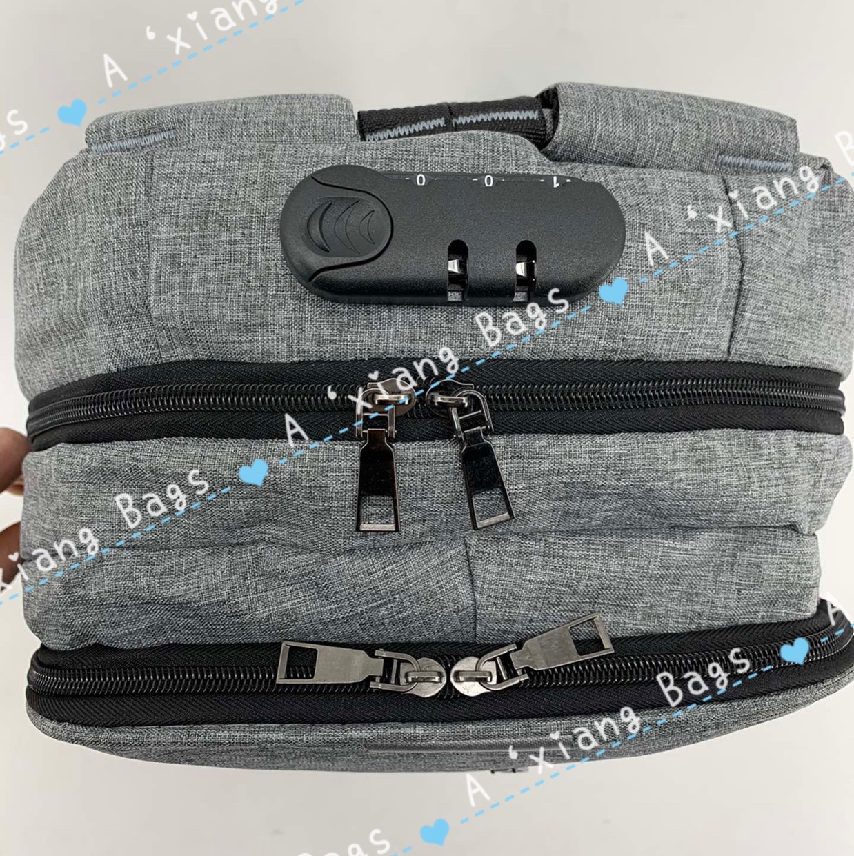 多功能电脑双肩背包 带锁 带USB细节图