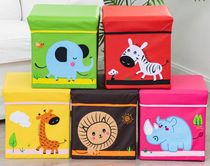 Cartoon embroidery clothes organizer Folding toy organizer with lid organizer