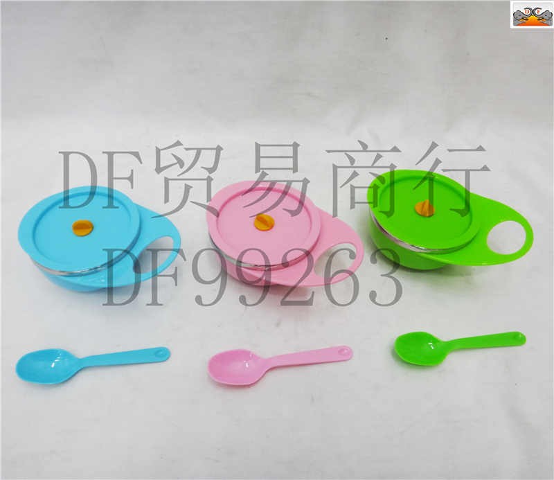 DF99263  带盖辅食碗  卡通碗 儿童碗 厨房酒店用品  DF  TRADING HOUSE详情图1