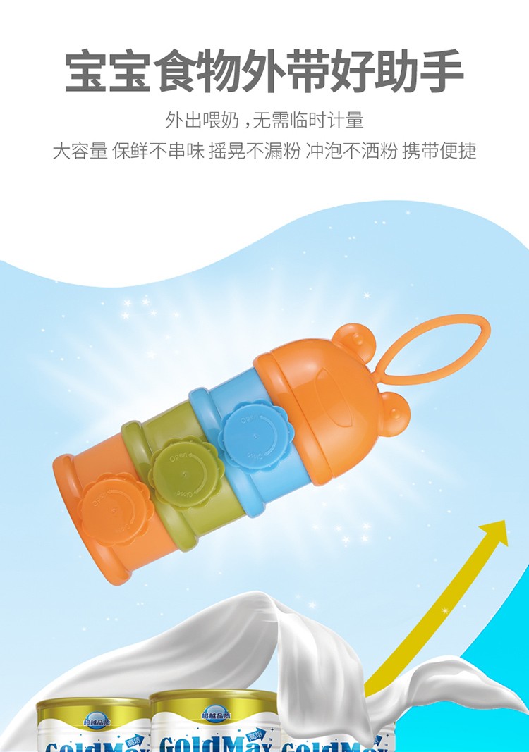 FaSoLa奶粉盒便携式外出装婴儿奶粉罐大容量密封罐宝宝方便奶粉格详情图5