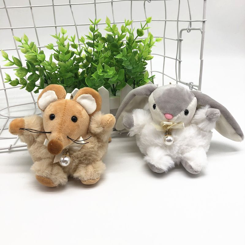 Cute chubby dun dun rabbit plush toy key chain mouse pendant wedding throw doll