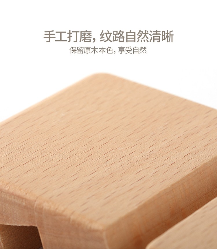 懒人双槽榉木手机底座 双槽手机支架 手机托 苹果三星手机支架详情图11