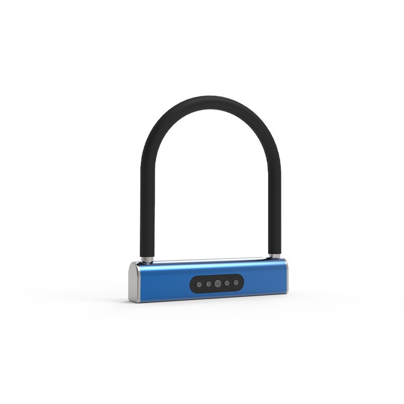 أقفال إلكترونية ذكية من طراز U لقفل قفل الدراجة، أقفال كهربائية ذكية من طراز Bluotus Blue detail image 5