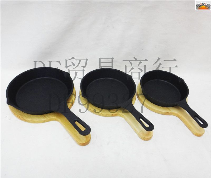 DF99327 Single Handle Griddle Classic cast iron skillet Griddle Grill Seared steak flapjack Pizza DIY Outdoor Wild DF TRADING HOUSE