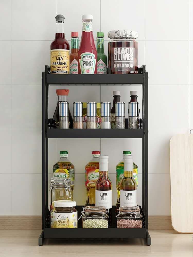 厨房置物架调料瓶收纳桌面调味盒储物用品多功能三层台面架子      A980详情图5