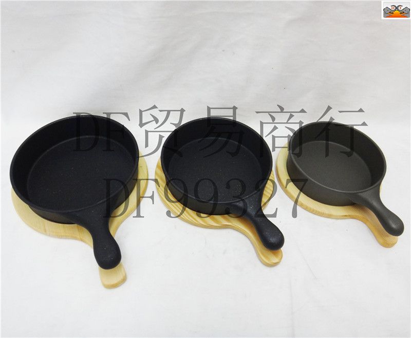 DF99327 Pizza plate Melamine tableware black binaural plate Commercial plate Creative barbecue plate imitation porcelain barbecue plate Hot pot restaurant plate DF TRADING HOUSE